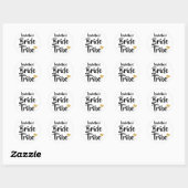 Persoonlijke Bruid Stam Gouden Datum Hart Ronde Sticker (Vel)
