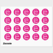 Persoonlijke Bruid Stam Gouden Datum Hart Ronde Sticker (Vel)