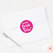 Persoonlijke Bruid Stam Gouden Datum Hart Ronde Sticker (Envelop)