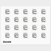 Persoonlijke Bruid Stam Gouden Datum Hart Vierkante Sticker (Vel)