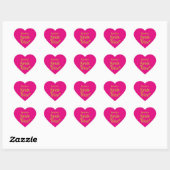 Persoonlijke Bruid Stam Gouden Hart Sticker (Vel)