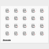 Persoonlijke Bruid Stam Rode Datum Hart Sticker (Vel)