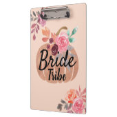 Persoonlijke Bruid Stammen Herfst Roze Goud Klembord (Links)