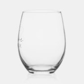 Persoonlijke Bruid Steeloze Wijn Glas (Links)