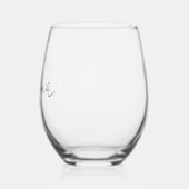 Persoonlijke Bruid Steeloze Wijn Glas (Links)