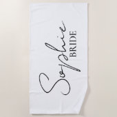 Persoonlijke Bruid  Strandlaken (Voorkant)