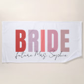 Persoonlijke Bruid | Toekomstige Mevrouw Aangepast Strandlaken (Voorkant)