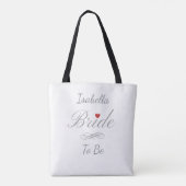 Persoonlijke Bruid Wordt, Aangepaste Naam Kippenfe Tote Bag (Achterkant)