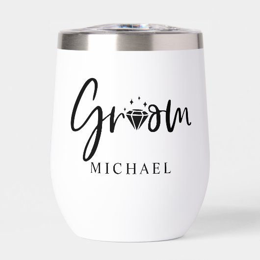 persoonlijke bruidegom en bruid waterfles (Voorkant)