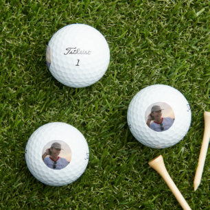 Persoonlijke Bruidegom Gezicht Bachelor Party Foto Golfballen