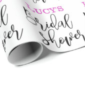Persoonlijke Bruidscadeau shower Cadeaupapier (Rol Hoek)