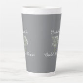 Persoonlijke Bruidschatrou, Bloemige Huwelijksgift Latte Mok (Voorkant)
