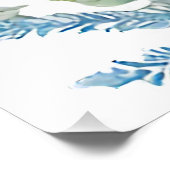 Persoonlijke Bruidsdouche Blauwe Hydrangea Welkom Foto Afdruk (Hoek)