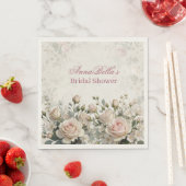 Persoonlijke Bruidsdouche Servetten | Roze Roos (Insitu)