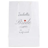 Persoonlijke Bruidsentourage, Aangepaste Naam Hen- Medium Cadeauzakje (Achterkant)