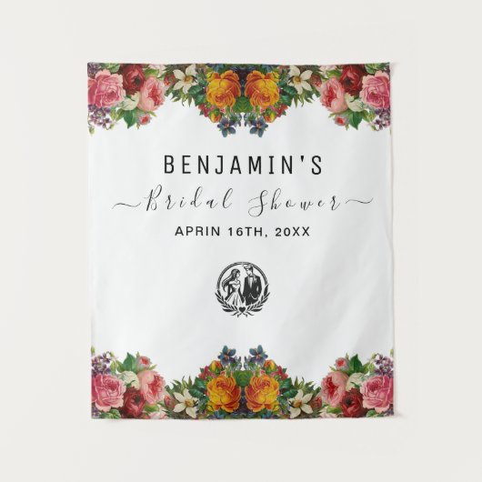 Persoonlijke Bruidsfeest Fotohut Decoratie Wandkleed (Voorkant)