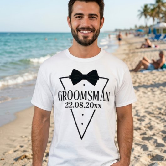 Persoonlijke Bruidsjonker Bachelor Party Datum Vli T-shirt