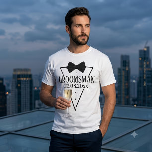 Persoonlijke Bruidsjonker Bachelor Party Datum Vli T-shirt