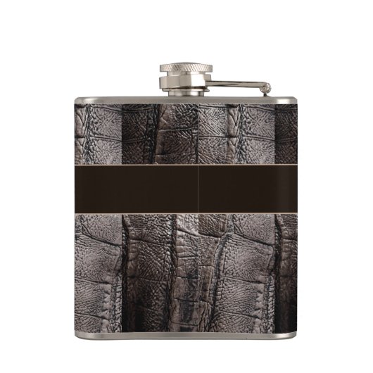 Persoonlijke Bruidsjonker Bruin Leren Flacon (Achterkant)