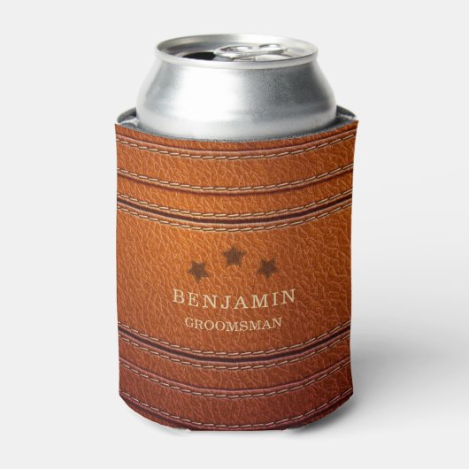 Persoonlijke bruidsjonker cadeau blikjeskoeler (Blikje Voorkant)