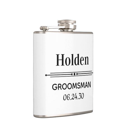 Persoonlijke bruidsjonker cadeau heupfles (Rechts)