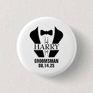 Persoonlijke Bruidsjonker Cadeaus Ronde Button 3,2 Cm