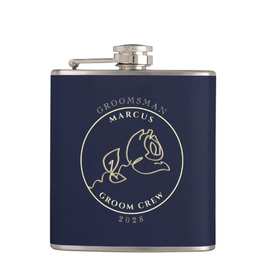 Persoonlijke Bruidsjonker Geschenk Flask Heupfles (Voorkant)