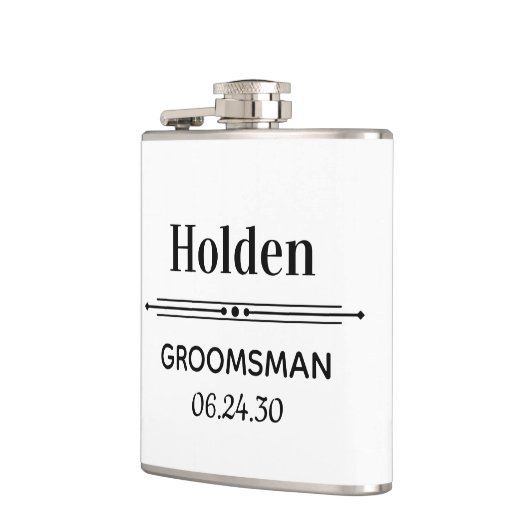 Persoonlijke bruidsjonker geschenk heupfles (Links)