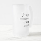 Persoonlijke Bruidsjonker Geschenken Matglas Bierpul (Voorkant rechts)