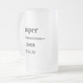 Persoonlijke Bruidsjonker Geschenken Matglas Bierpul (Voorkant links)