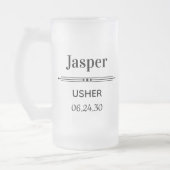 Persoonlijke Bruidsjonker Geschenken Matglas Bierpul (Links)
