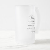 Persoonlijke bruidsjonker geschenken matglas bierpul (Voorkant rechts)