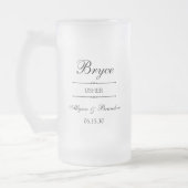 Persoonlijke bruidsjonker geschenken matglas bierpul (Links)