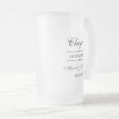 Persoonlijke bruidsjonker geschenken matglas bierpul (Voorkant rechts)