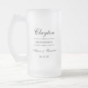Persoonlijke bruidsjonker geschenken matglas bierpul