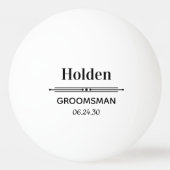 Persoonlijke bruidsjonker geschenken pingpongbal (Voorkant)