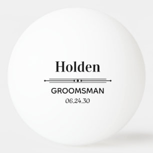 Persoonlijke bruidsjonker geschenken pingpongbal