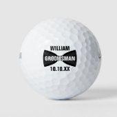 Persoonlijke Bruidsjonker Huwelijk Golfballen (Voorkant)