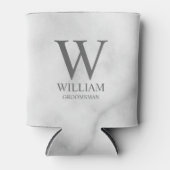 Persoonlijke bruidsjonker monogram & naam blikjeskoeler (Voorkant)