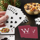 Persoonlijke bruidsjonker monogram & naam pokerkaarten (Insitu)