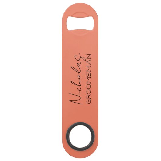Persoonlijke Bruidsjonker Sleutel/Bieropener Speed Flessenopener (Voorkant)