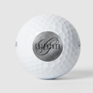 Persoonlijke Bruidsjonkers Geborsteld Zilver Golfballen