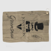Persoonlijke Bruidsjonkers Golfhanddoek (Horizontaal)
