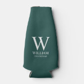 Persoonlijke Bruidsjonkers Monogram & Naam Flesjeskoeler (Voorkant)