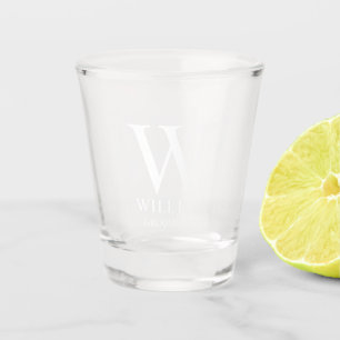 Persoonlijke bruidsjonkers monogram & naam shot glas