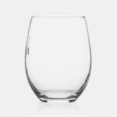 Persoonlijke bruidsjonkers monogram & naam wijnglas zonder voet (Links)