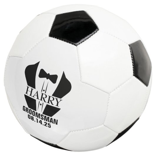 Persoonlijke bruidsjonkerscadeaus voetbal (Drie kwart)