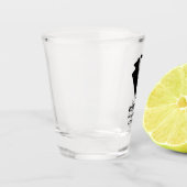 Persoonlijke bruidsjonkerst smoking shot glas (Links)