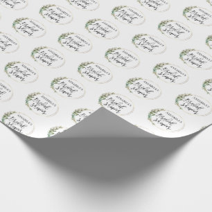 Persoonlijke Bruidsjurk groene krans  Cadeaupapier