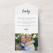 Persoonlijke bruidsmeisje-aanzoekbrief fotokaart all in one uitnodiging (Binnen)